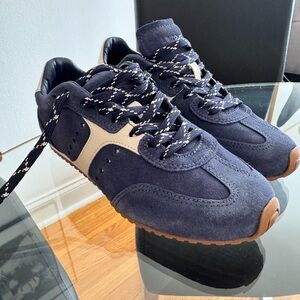 Larroude Navy and White Women's Sneakers